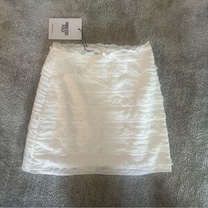 Princess Polly White Layered Mini Skirt